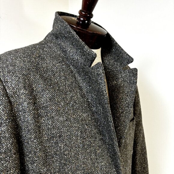 Zanella Kara Size 14 Women's Blazer Gray Wool Blend Coat Jacket Made in Italy - Picture 9 of 11